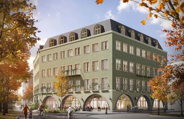 Idéskiss över Hälsans hus i Högsätra