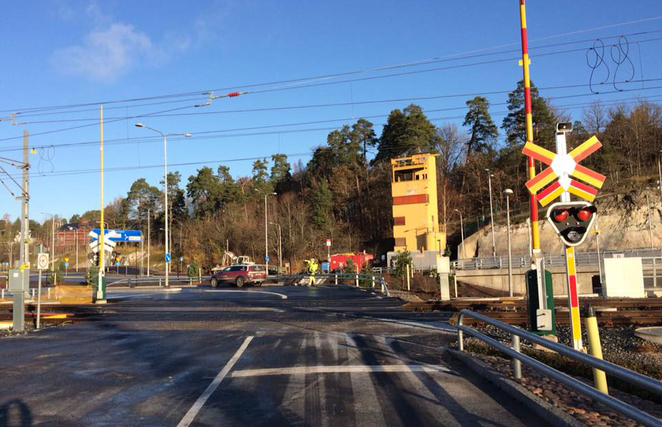 Utfart till nya cirkulationsplatsen från Dalénum