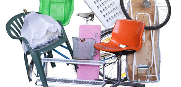 miljö, kemikaliesmart vardag, grovsopor, lampa, stolar, strybräda, cykelkorg, cykel, hatthylla
