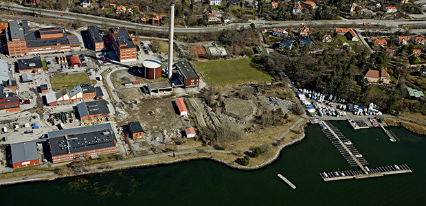 Flygfoto Skärsätra småbåtshamn