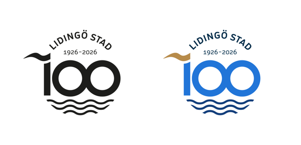 100-årsmärke för Lidingö stad 100. 