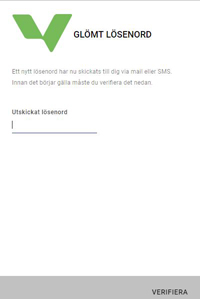 Hämta nytt lösenord för Vklass