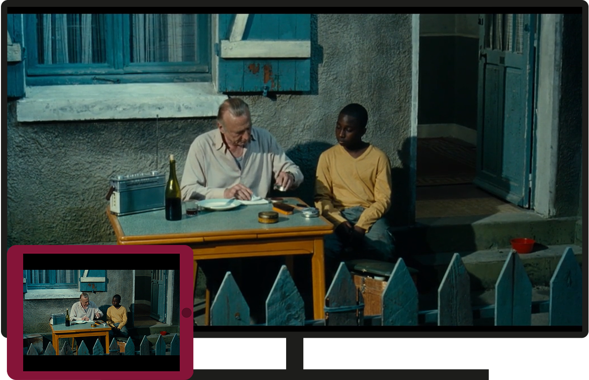 En stillbild från en scen ur Aki Kaurismäkis film Le Havre.
