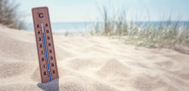 Termometer nerstucken i sand