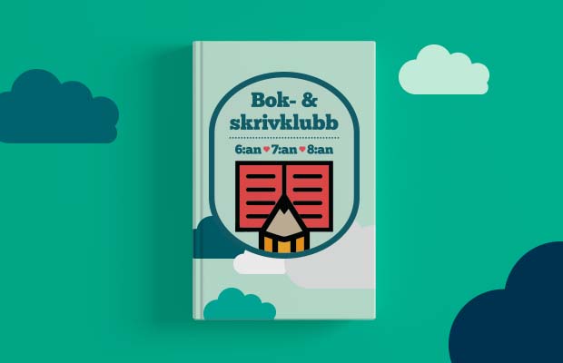 Bok med texten Bok- och skrivklubb 6:an 7:an