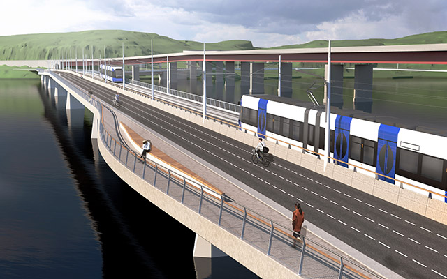 Illustration över den nya bron