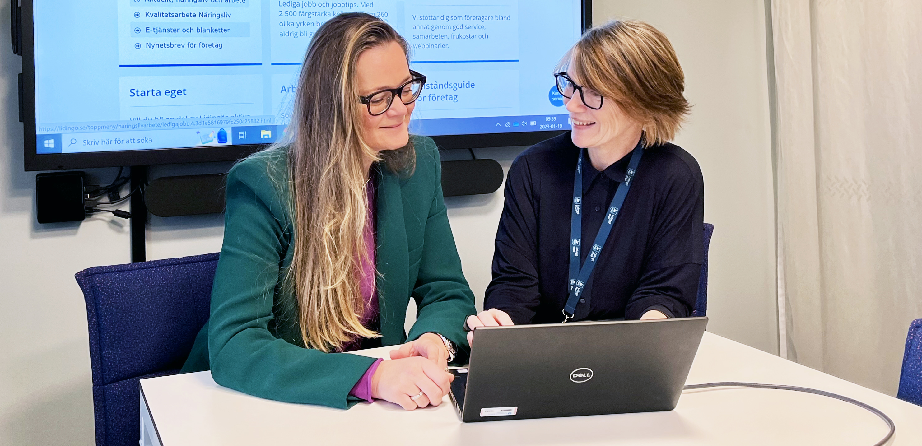 Näringslivschef Malin Rosenqvist och miljöchef Catarina Kvarnmalm.