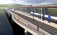 Illustration över den nya bron