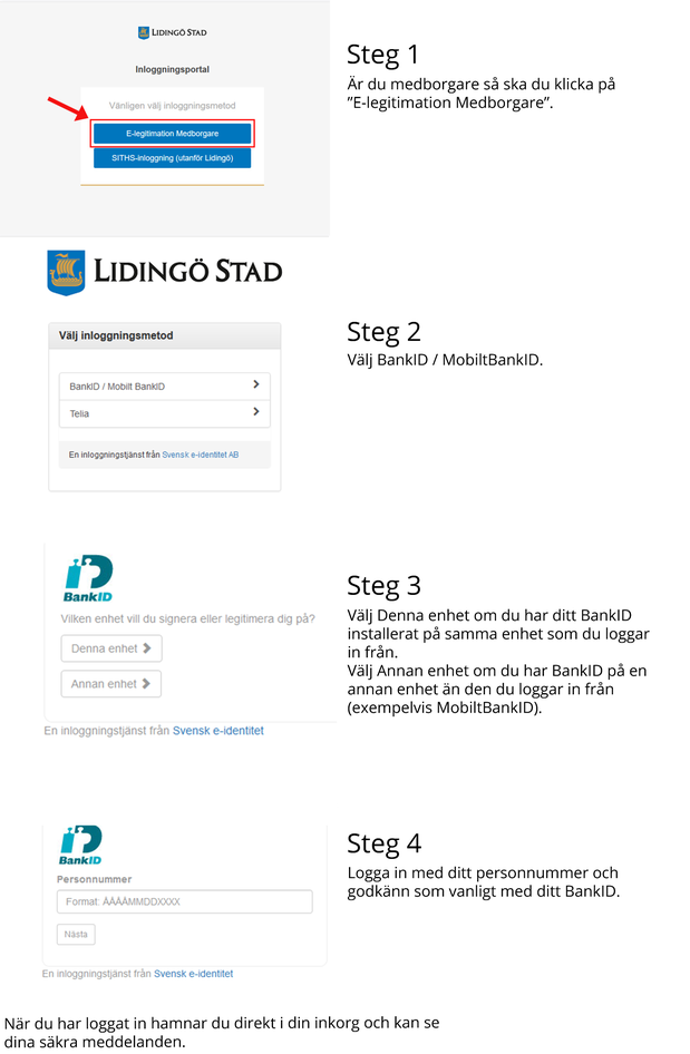 Säkra meddelanden Lidingö stad