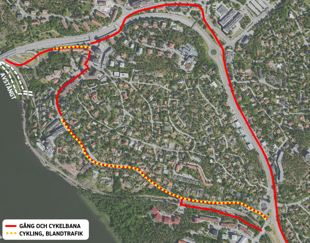 Gång- och cykelbanan vid Islinge hamnväg kommer stängas av i riktning söderut för ombyggnation av spårövergången direkt efter bron. Säkerheten vid övergången ska stärkas upp med bland annat nya bommar. Gång- och cykeltrafikanter hänvisas till andra vägar under byggtiden.