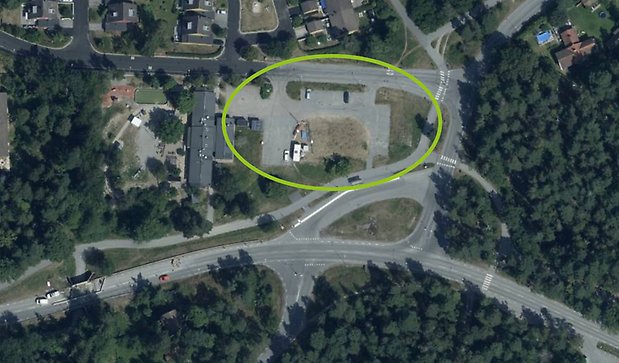 Flygfoto över fastigheten Byalaget 1.